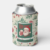 Groene kerstpatronen blikjeskoeler (Blikje Voorkant)