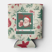 Groene kerstpatronen blikjeskoeler (Voorkant)