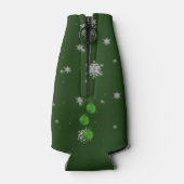 Groene kerstsierbekistingsfles flesjeskoeler (Achterkant)