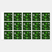 Groene kerstsieretiketten labels (Vel)
