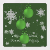 Groene kerstsieretiketten labels (Design 2)