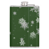 Groene kerstsierfeestfles heupfles (Achterkant)