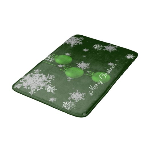 Groene kerstsierplanten Bath Mat (Gekanteld)
