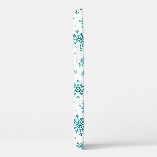  groene kerstsnowflakes op winterwit Case-Mate iPhone case (Achterkant / Rechts)