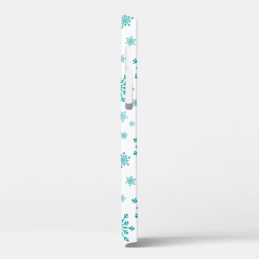  groene kerstsnowflakes op winterwit Case-Mate iPhone case (Achterkant / Links)