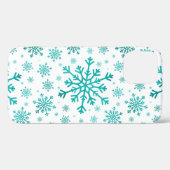 groene kerstsnowflakes op winterwit Case-Mate iPhone case (Achterkant (horizontaal))