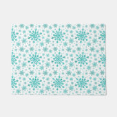  groene kerstsnowflakes op winterwit deurmat (Voorkant)