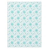  groene kerstsnowflakes op winterwit tafelkleed (Voorkant)