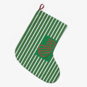 Groene Kerstsok op Groen (Voorkant (Hangend))