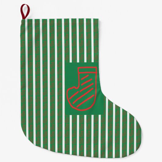 Groene Kerstsok op Groen (Voorkant)