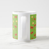 Groene Kerststerren & Strik Mok (Achterkant)