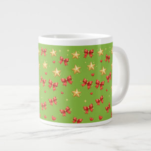 Groene Kerststerren & Strik Mok