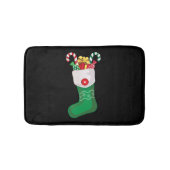 Groene kerststop badmat (Voorkant)
