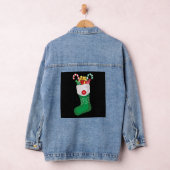 Groene kerststop denim jacket (Hangar)