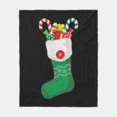 Groene kerststop fleece deken (Voorkant)