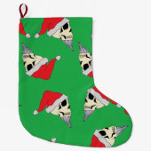 Groene kerststop met kerstmantels  grote kerstsok (Voorkant)