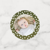 Groene Kersttafel Decor Aangepaste Foto Confetti (Kleine voorkant)