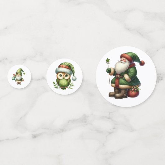 Groene Kersttafel Scatter of Confetti (Voorkanten)