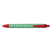 Groene Kerstvakantie Stippen Schrijven Pen Gift (Achterkant)