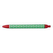 Groene Kerstvakantie Stippen Schrijven Pen Gift (Voorkant)