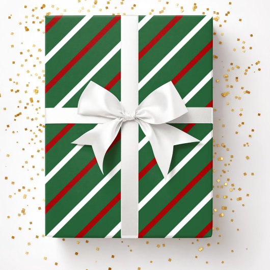 Groene kerstval Patroon Cadeaupapier