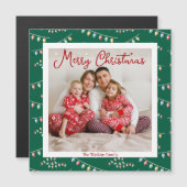 Groene Kerstverlichting Schattigee Fotomagneet Kaa (Voorkant / Achterkant)