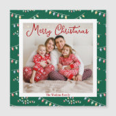 Groene Kerstverlichting Schattigee Fotomagneet Kaa (Voorkant)