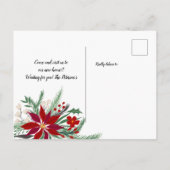 Groene kerstverlichting verplaatst maretak bewegen aankondigingskaart (Achterkant)