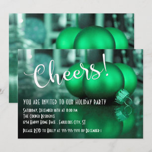 Groene Kerstversiering Feestelijke Feest Partij Kaart