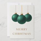 Groene Kerstversiering Kerstkaart (Voorkant)