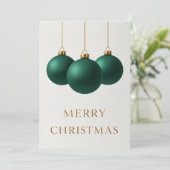 Groene Kerstversiering Kerstkaart (Staand voorkant)
