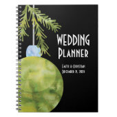 Groene kerstversiering, trouwplanner notitieboek (Voorkant)