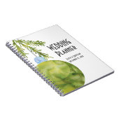Groene kerstversiering, trouwplanner notitieboek (Rechterzijde)