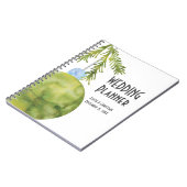 Groene kerstversiering, trouwplanner notitieboek (Linkerzijde)