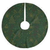 Groene kerstversieringen, sparken, glitters kerstboom rok (Voorkant)