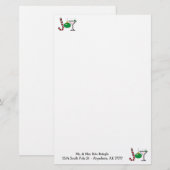 Groene kerstvreugde briefpapier (Voorkant / Achterkant)