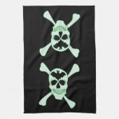 Groene keuken en keukenhanddoeken (Verticaal)