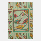 Groene keukendoek met streep theedoek (Verticaal)