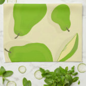 Groene Keukenhanddoek met Peer (Gevouwen)