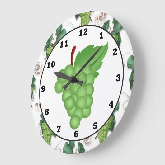 groene keukenmuurklok grote klok (Hoek)