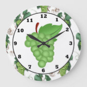 groene keukenmuurklok grote klok (Voorkant)