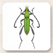 Groene kever bier onderzetter (Voorkant)
