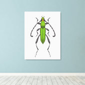 Groene kever canvas afdruk (Insitu (Houten vloer))