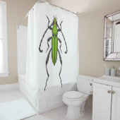 Groene kever douchegordijn (In situ)