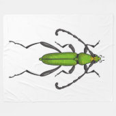 Groene kever fleece deken (Voorkant (Horizontaal))