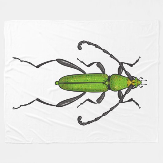 Groene kever fleece deken (Voorkant (Horizontaal))