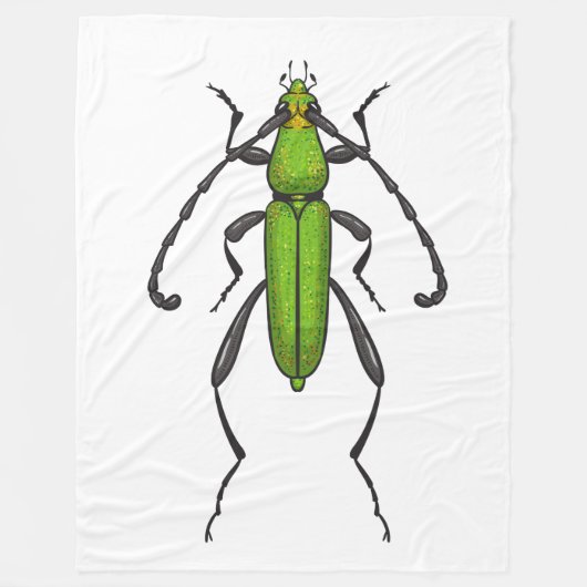 Groene kever fleece deken (Voorkant)