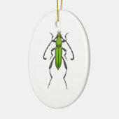 Groene kever keramisch ornament (Links)