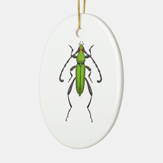 Groene kever keramisch ornament (Links)