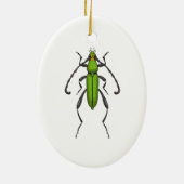 Groene kever keramisch ornament (Achterkant)